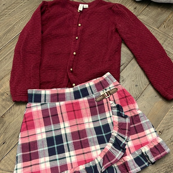 Janie and Jack Other - Janie and Jack skirt and sweater size 4